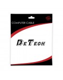 Кабел DeTech LAN - LAN, CAT 5 24AWG, 10m -18030