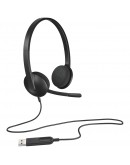 LOGITECH H340 Corded Headset - BLACK - USB
