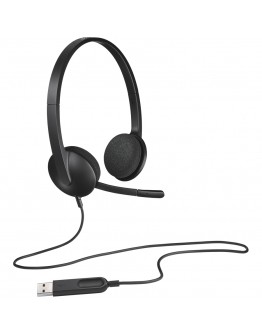 LOGITECH H340 Corded Headset - BLACK - USB
