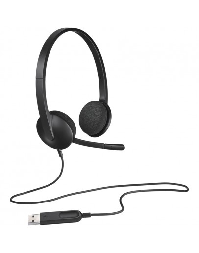 LOGITECH H340 Corded Headset - BLACK - USB