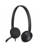 LOGITECH H340 Corded Headset - BLACK - USB