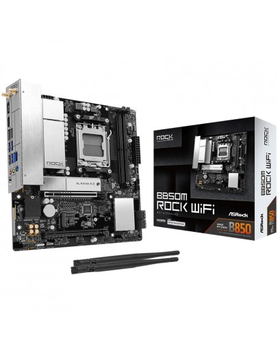 ASROCK MB B850M Rock WiFi 7, AM5, 2x DDR5, 1x