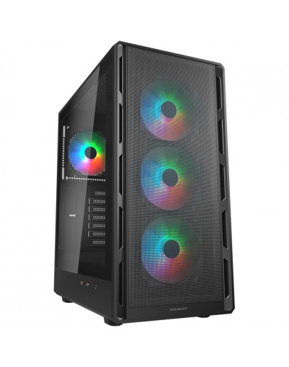 COUGAR AIRFACE PURE RGB PC Case, Mid Tower, Black