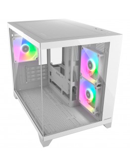 COUGAR FV150 Mini RGB PC Case, Mid tower, White