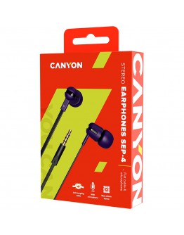 CANYON headphones SEP-4 Mic Flat 1.2m Violet