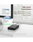 Orico кутия за диск Storage - Case - 3.5 inch, USB3.0, Built-in Power adapter, UASP, black - 3599U3