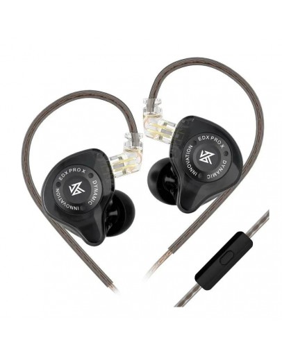KZ професионални слушалки Hi-Fi In-Ear-Monitors - EDX PRO X Black Mic