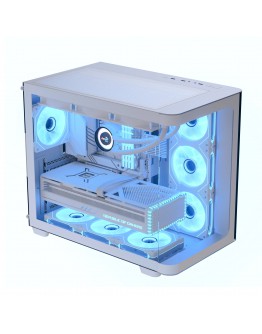 AeroCool кутия Case ATX - P500C-G-WT-v1 - 4 x 120 mm Infinity Mirror A-RGB
