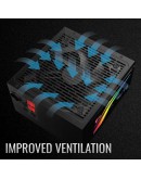 AeroCool захранване PSU 650W - 80+ Bronze, Semi-Modular LUX RGB 650M - ACPB-LM65AEC.11