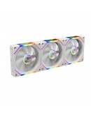 Gamdias Комплект вентилатори Fan Pack 3-in-1 3x120mm - AEOLUS P2-1203 White, Swappable Fan Blades (Reverse Fan Blades Included), Daisy-Chain, Infinity Mirror