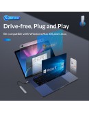 Orico хъб USB3.0/2.0 HUB 3 port + card reader, Aluminum - AH-A12F-GY