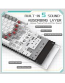 Ajazz геймърска механична клавиатура Gaming Mechanical Keyboard AK820 - AS Red Switch [Linear] (English US), Gray White, White Light