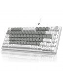 Ajazz геймърска механична клавиатура Gaming Mechanical Keyboard AK820 - Mille feuille Yellow Switches [Linear] (English US), White Gray, White Light