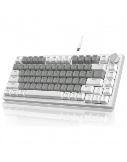 Ajazz геймърска механична клавиатура Gaming Mechanical Keyboard AK820 - Mille feuille Yellow Switches [Linear] (English US), White Gray, White Light