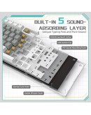 Ajazz геймърска механична клавиатура Gaming Mechanical Keyboard AK820 - Mille feuille Yellow Switches [Linear] (English US), White Gray, White Light
