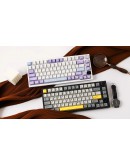 Ajazz геймърска механична клавиатура Wireless Gaming Mechanical Keyboard AK820 PRO - Gift Switch [Linear] (English US), Black, Gray