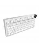 Ajazz геймърска механична клавиатура Wireless Gaming Mechanical Keyboard AK820 V2 PRO - White peach Switch [Linear] (English US), White