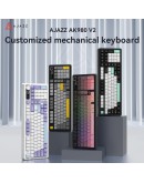 Ajazz геймърска механична клавиатура Wireless Gaming Mechanical Keyboard AK980 V2 - Gift Switch [Linear] (English US), Black, Gray