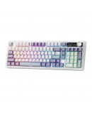 Ajazz геймърска механична клавиатура Wireless Gaming Mechanical Keyboard AK980 V2 - Gift Switch [Linear] (English US), Purple, White, Blue