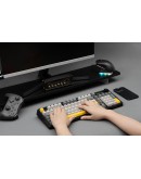Ajazz геймърска механична клавиатура Wireless Gaming Mechanical Keyboard AK980 V2 - Gift Switch [Linear] (English US), Purple, White, Blue