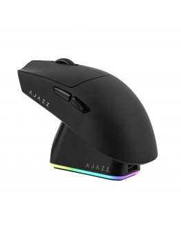 Ajazz професионална геймърска мишка AJ139P V3 MC - Wireless Gaming Mouse - 1K, Magnetic Charging Dock, Black