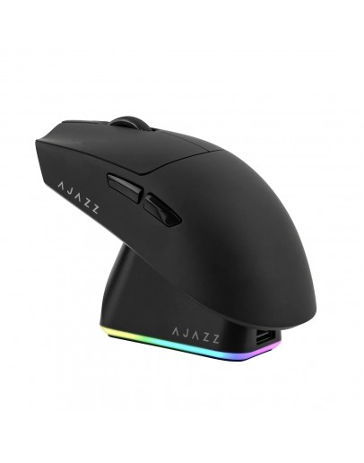 Ajazz професионална геймърска мишка AJ139P V3 MC - Wireless Gaming Mouse - 1K, Magnetic Charging Dock, Black