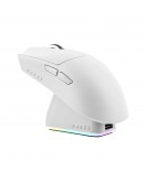 Ajazz професионална геймърска мишка AJ139P V3 MC - Wireless Gaming Mouse - 1K, Magnetic Charging Dock, White