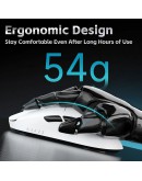 Ajazz професионална геймърска мишка AJ159 V2 MC - Wireless Gaming Mouse - 1K, Magnetic Charging Dock, White