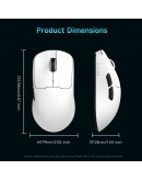 Ajazz професионална геймърска мишка AJ159 V2 MC - Wireless Gaming Mouse - 1K, Magnetic Charging Dock, White