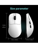 Ajazz професионална геймърска мишка AJ159P MC - Wireless Gaming Mouse - 1K, Magnetic Charging Dock, White