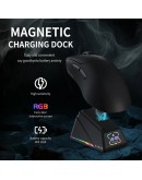 Ajazz професионална геймърска мишка AJ179 APEX - Wireless Gaming Mouse - 8K, Magnetic Charging Dock, White