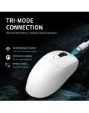 Ajazz професионална геймърска мишка AJ179 APEX - Wireless Gaming Mouse - 8K, Magnetic Charging Dock, White