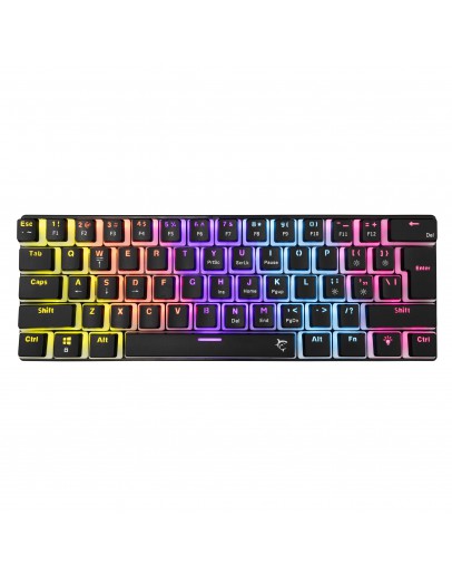 White Shark геймърска механична клавиатура Gaming Mechanical Keyboard SHINOBI 2 - Red Switches (English US), Black