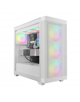 Gamdias кутия Case E-ATX - ATHENA M3 White - USB-C, 4 x 120 mm A-RGB, Mesh, Tempered Glass
