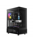 Gamdias кутия Case ATX - ATLAS E1 - 3 x 120 mm A-RGB, Digital Display, Tempered Glass