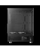 Gamdias кутия Case ATX - ATLAS E1 - 3 x 120 mm A-RGB, Digital Display, Tempered Glass