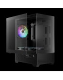 Gamdias кутия Case mATX - AURA GC9M Elite - 3 x 120 mm A-RGB, USB-C, Tempered Glass