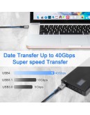 VCom кабел USB4.0 Type-C/Type-C 40Gbps, 240W - CU541M-1.2