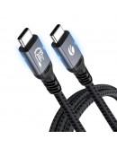 VCom кабел Cable Thunderbolt 5 / USB4 - USB-C 80Gbps PD240W 0.3m Black - CU584M-0.3m