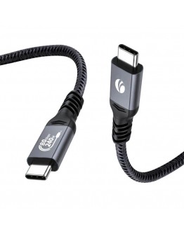 VCom кабел Cable Thunderbolt 5 / USB4 - USB-C 80Gbps PD240W 1m Black - CU584M-1m