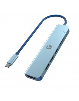 VCom докинг станция Docking Station Type-C 7-in-1 - CUE18 - PD3.0 100W, HDMI, USB3.0 x 1, USB2.0 x 2, SD, TF