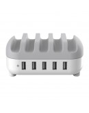 Orico зарядна станция за мобилни устройства Charger Station 220V - 5 x USB 40W White - DUK-5P-EU-WH
