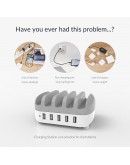 Orico зарядна станция за мобилни устройства Charger Station 220V - 5 x USB 40W White - DUK-5P-EU-WH