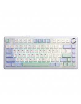Aula геймърска механична клавиатура Wireless Gaming Mechanical Keyboard F75 - Reaper Switch [Linear] (English US), Purple, Beige, Green
