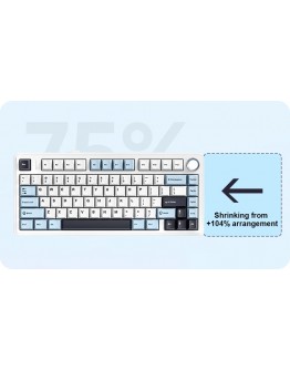 Aula геймърска механична клавиатура Wireless Gaming Mechanical Keyboard F75 - Reaper Switch [Linear] (English US), Purple, Beige, Green