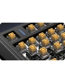 Aula геймърска механична клавиатура Wireless Gaming Mechanical Keyboard F75HE - Black King Magnetic Switch [Linear] (English US), Black Contour