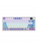 Aula геймърска механична клавиатура Wireless Gaming Mechanical Keyboard F75 MAX - Reaper Switch [Linear] (English US), White, Blue, Purple