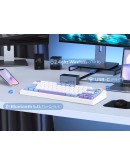 Aula геймърска механична клавиатура Wireless Gaming Mechanical Keyboard F75 MAX - Reaper Switch [Linear] (English US), White, Blue, Purple