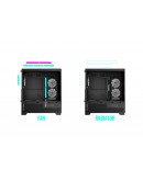 Gamdias кутия Case mATX - AURA GC12 ARGB BK - 6 x 120 mm A-RGB, USB-C, Tempered Glass