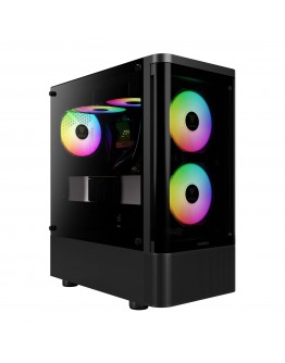 Gamdias кутия Case ATX - TALOS E3 CG - 3 x 120 mm A-RGB, Curved Glass